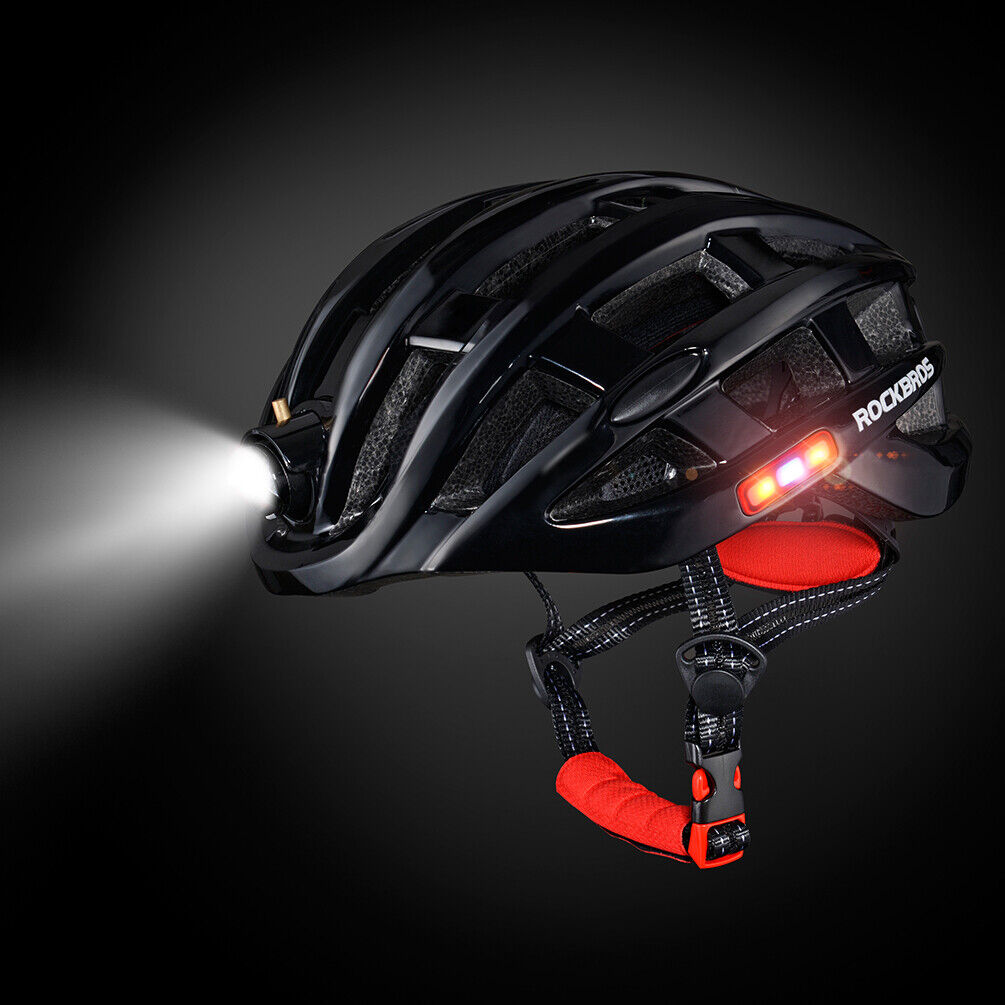 bike helmet with leds Pro 4200 MX Enduro Mounted Light Jawbone Mount The light easily switches modes from constant/flashing/off with a push and the long lasting lithium battery is easily replaced Bike Helmet, Bicycle Helmet with
